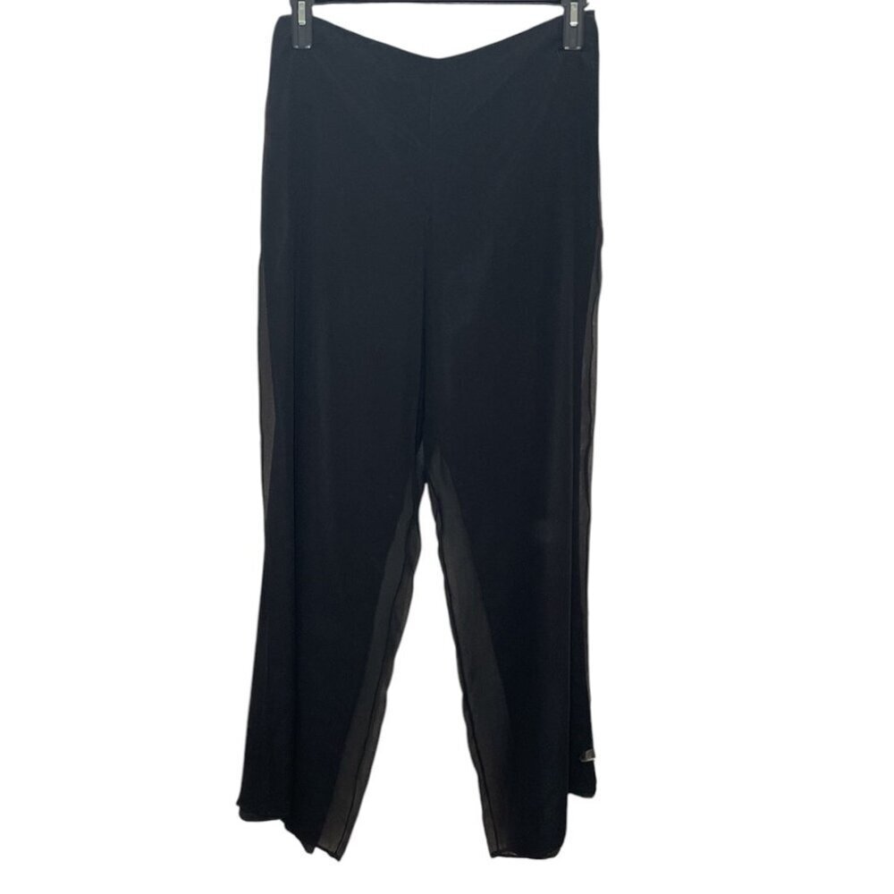 Laundry by Shelli Segal black silk dress pants sz 12 Pet